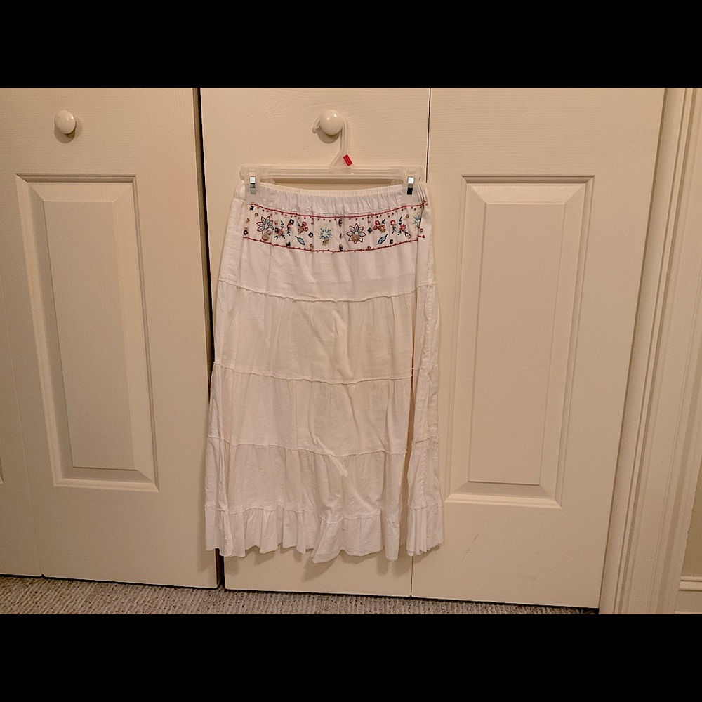 Little Angels White Long Maxi Skirt (Size M/10-12)